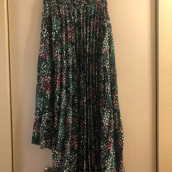 NWT Topshop Painted Spot Pleated Midi Skirt US 4 - Picture 5 of 6